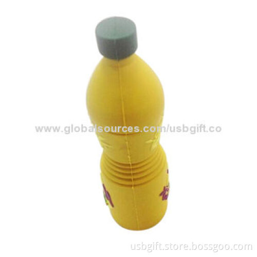 USB Disk, 2GB, PVC Material, Customized Bottle Shape, Promotional Gift